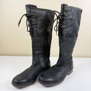 Like New UGG Elsa Black Knee High Boots S/N 1008438
